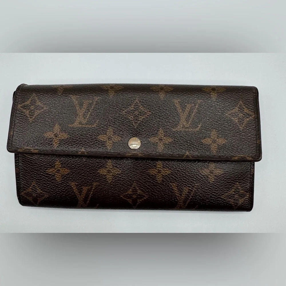 Louis Vuitton Brown Monogram Wallet | Professionally Refurbished
